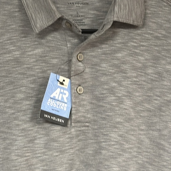 NWT Van Heusen Air Classic Fit Polo / Golf Shirt, Overall Cooling, wicking, L - Picture 6 of 8